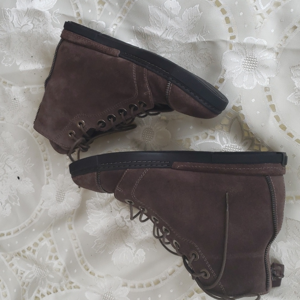 Stuart Weitzman Zipit High Top Suede Bootie - Picture 9 of 15